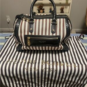 Henri Bendel Black and Brown Striped Women's Bag NWOT